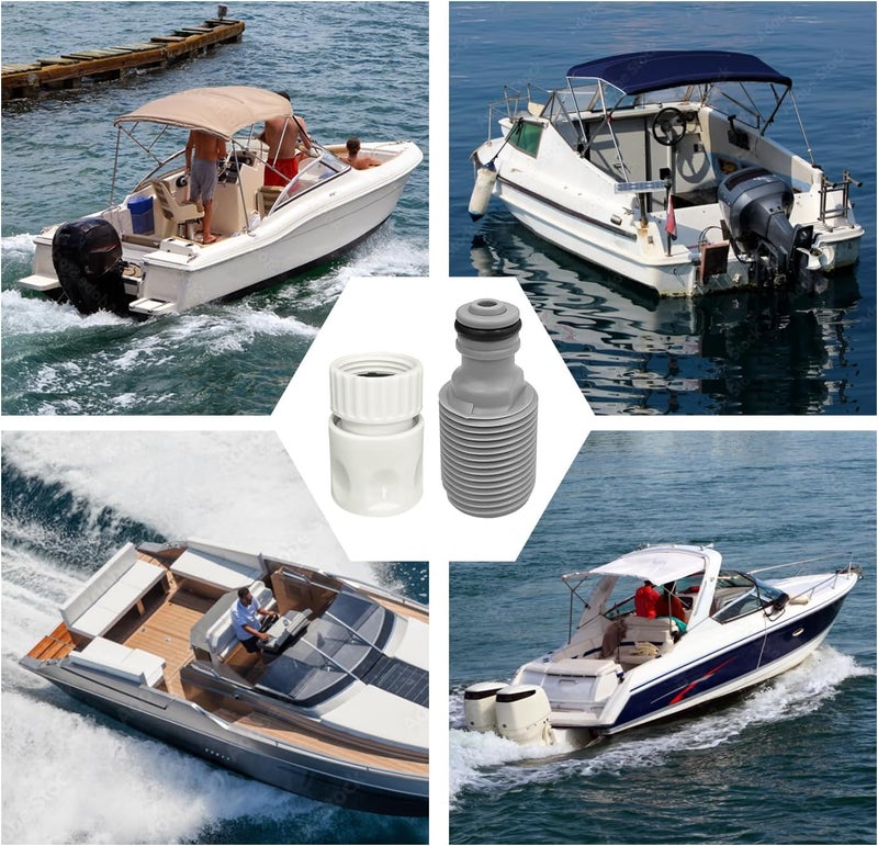 Brass hunter Outboard Motor Quick Connect Flush Kit，Compatible with Mercury, Mariner, Yamaha and Suzuki Outboard Engines White - Image 5